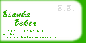 bianka beker business card